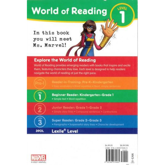 Marvel Ms. Marvel: This Is Ms. Marvel (World of Reading Level 1) (美國印刷) (2021) (驚奇女士) (漫威英雄)