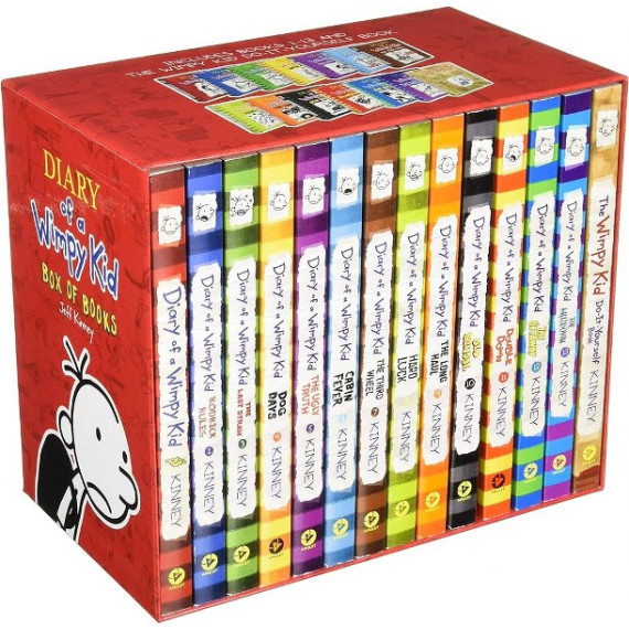Diary of a Wimpy Kid: Box of Books Collection - 14 Books (13 Stories and 1 Do-It-Yourself Book) (Export Paperback Edition)