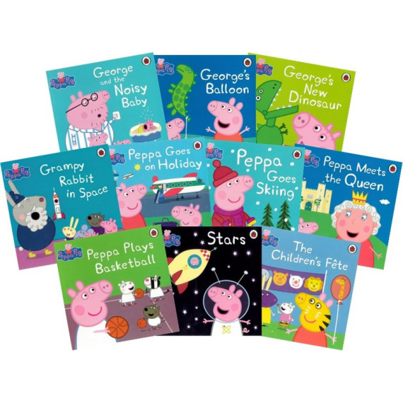 Peppa Pig Picture Book Collection - 10 Books (綠色書袋)